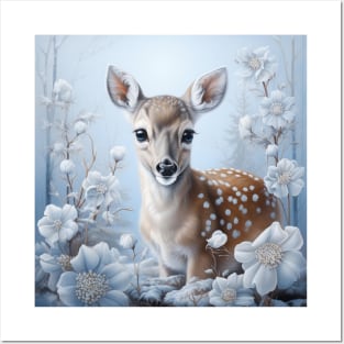 Deer In Forest Posters and Art